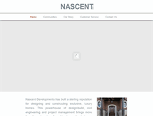 Tablet Screenshot of nascentdevelopments.com